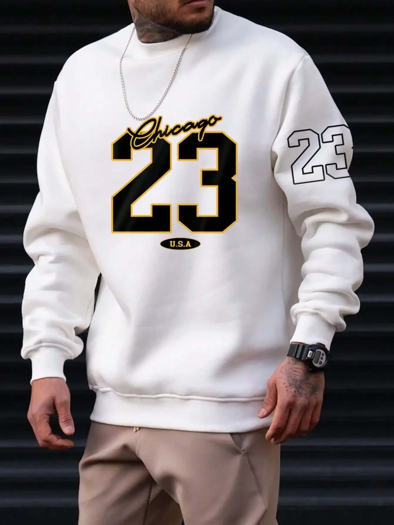 mens fleece sweatsuit set front view